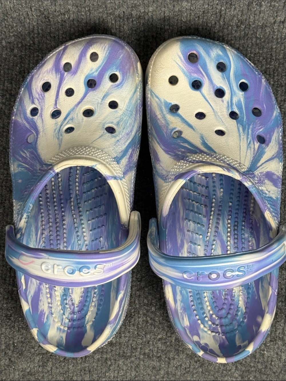 CROCS Classic Dye Style Comfort Clog - Purple/Blue Women’s 7 Men’s 5 - Picture 6 of 10